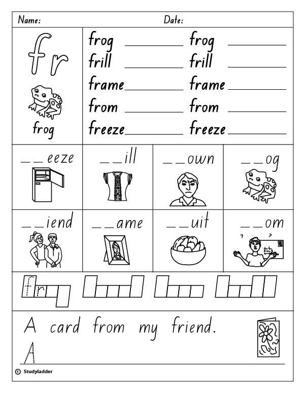 20 Consonant Blends Worksheets Kindergarten