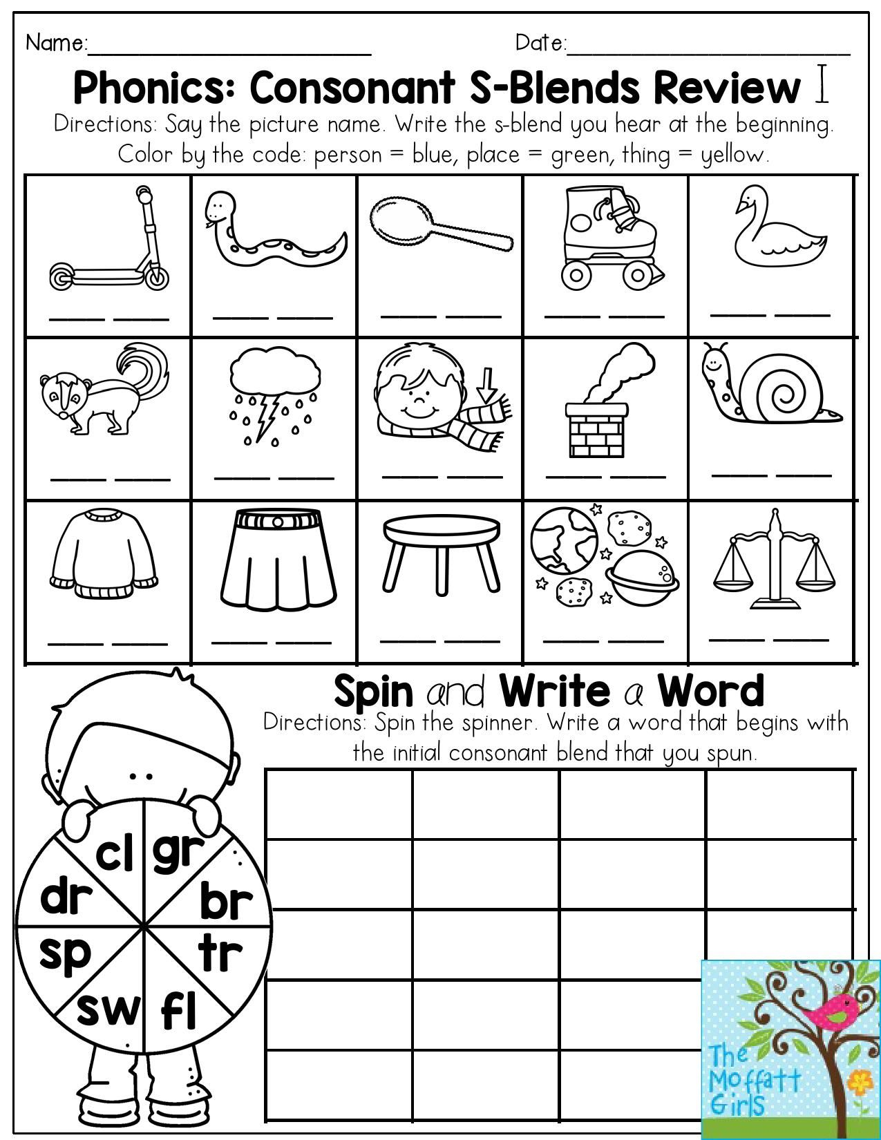 20 Consonant Blends Worksheets Kindergarten