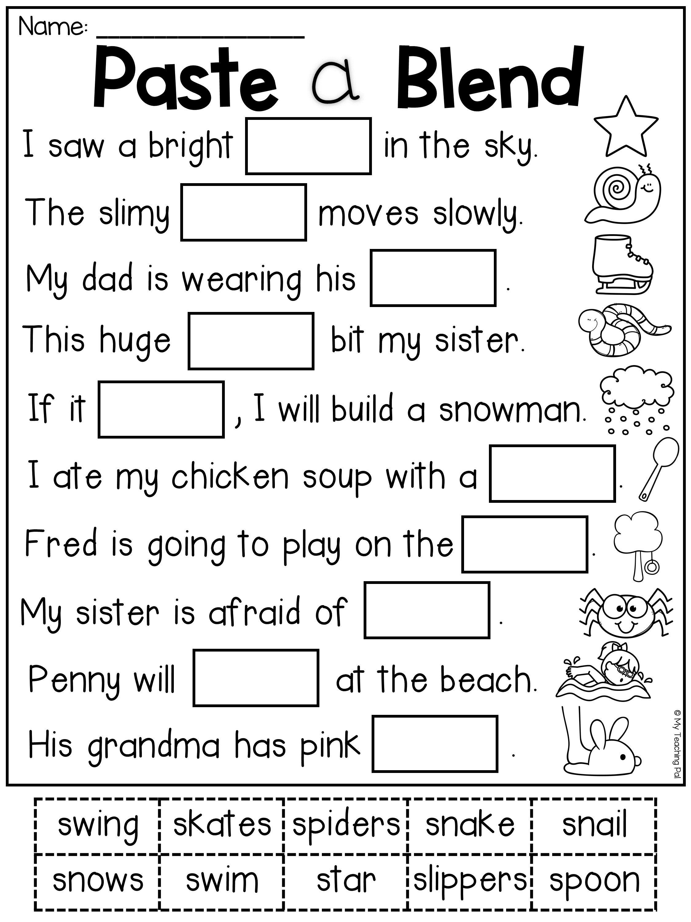 20 Consonant Blends Worksheets Kindergarten