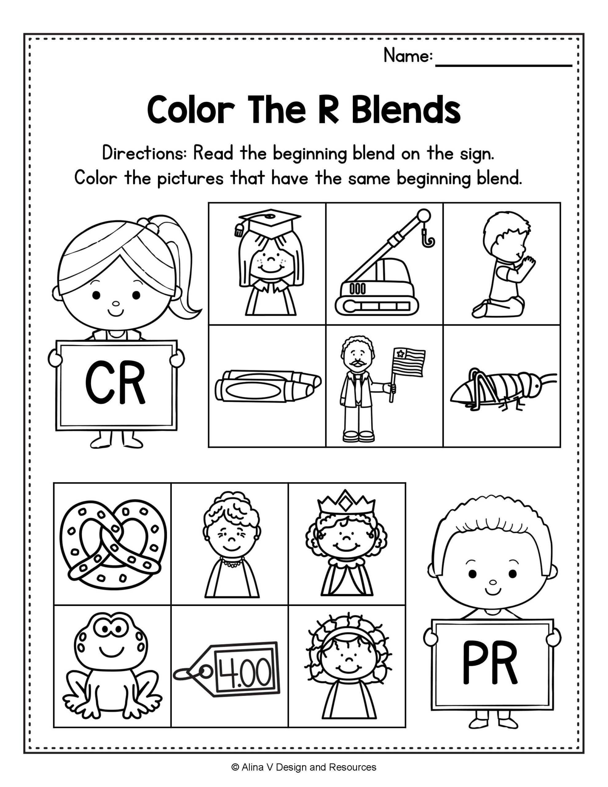 20 Consonant Blends Worksheets Kindergarten