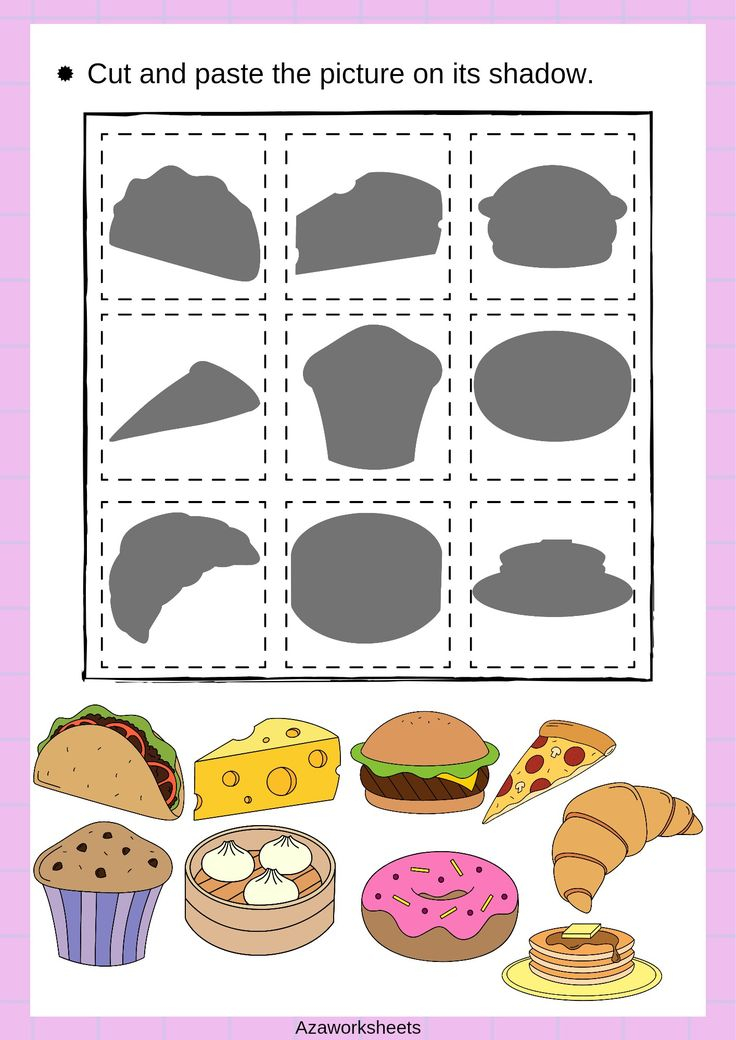 20 Cut And Paste Worksheets 3D