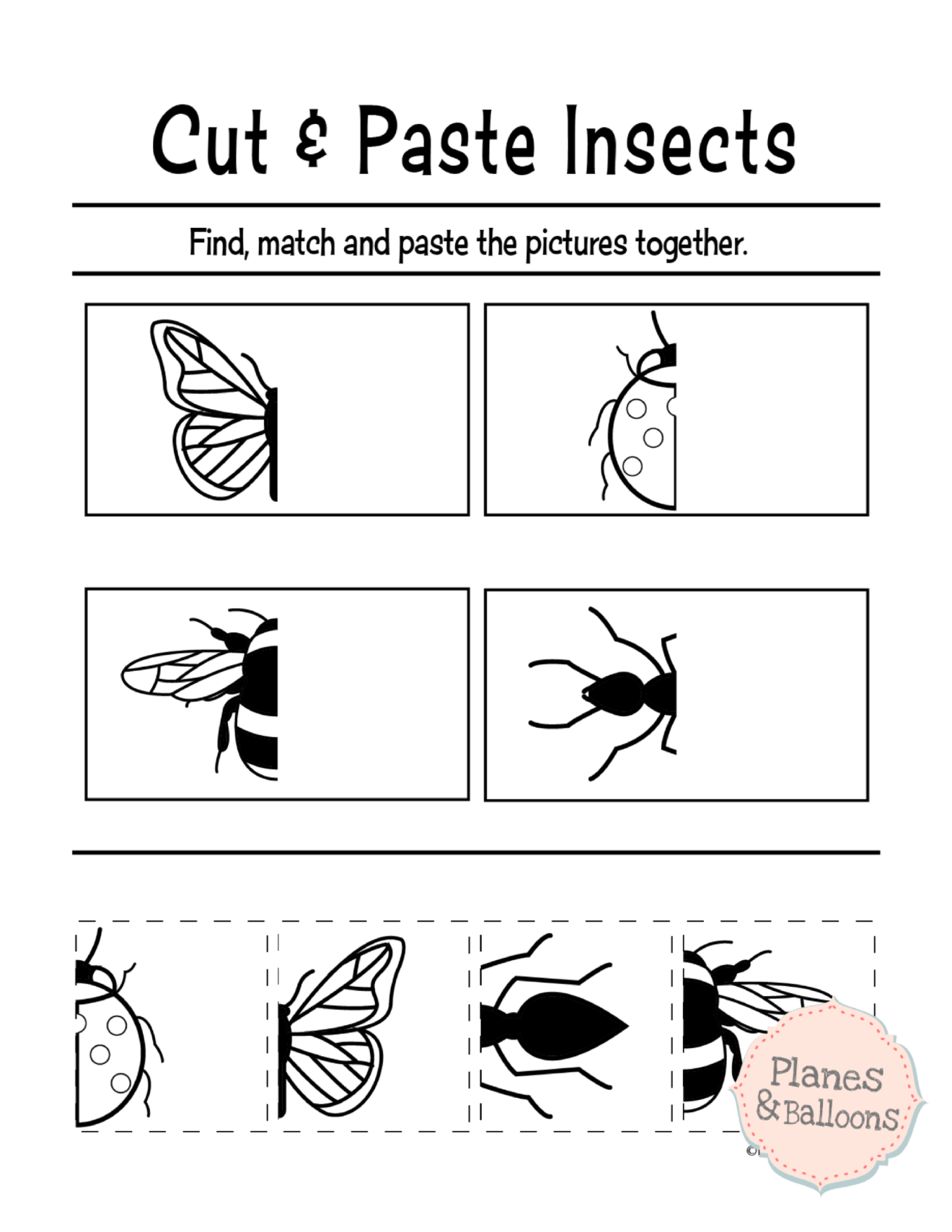 20 Cut And Paste Worksheets 3D