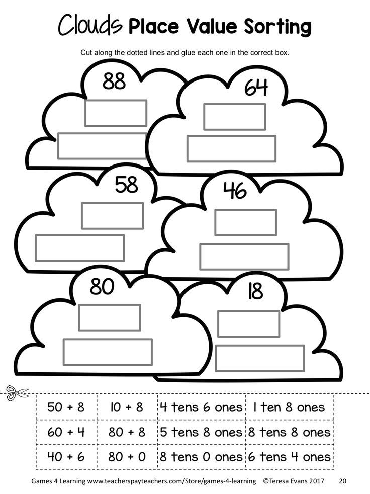 20 Cut And Paste Worksheets 3D