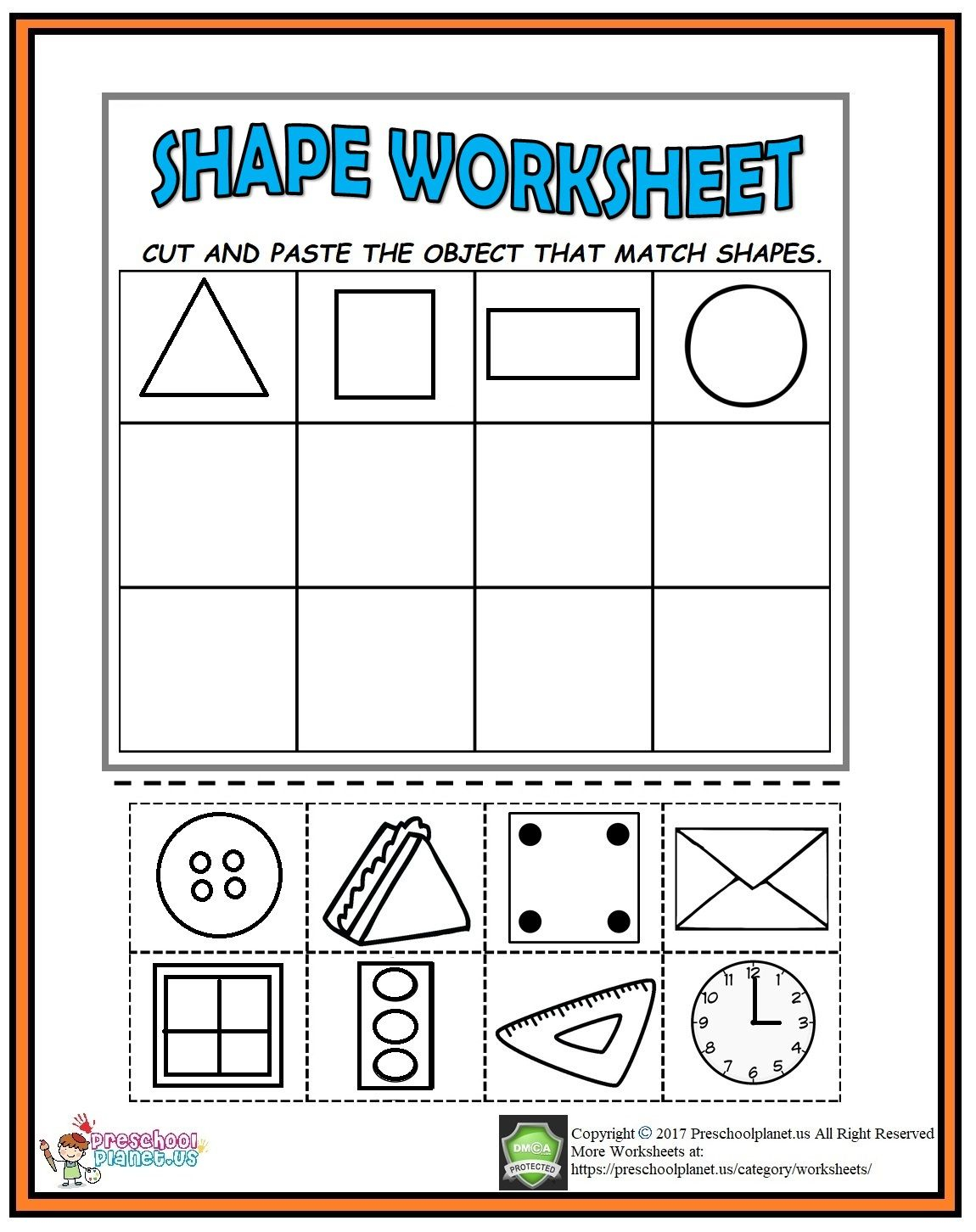 20 Cut And Paste Worksheets 3D