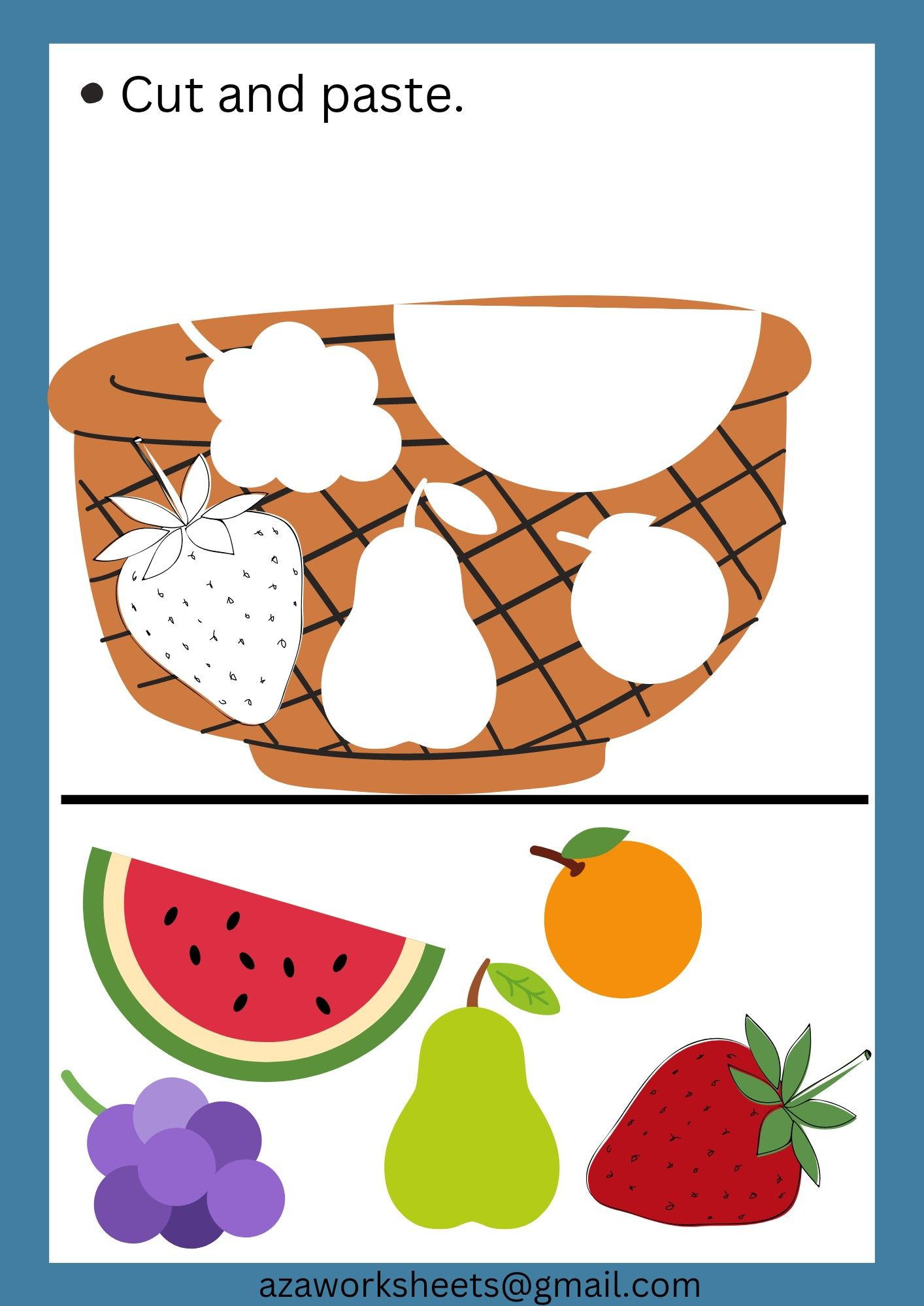 20 Cut And Paste Worksheets 3D