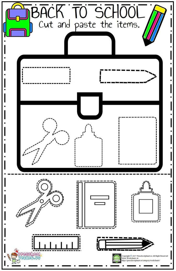 20 Cut And Paste Worksheets 3D