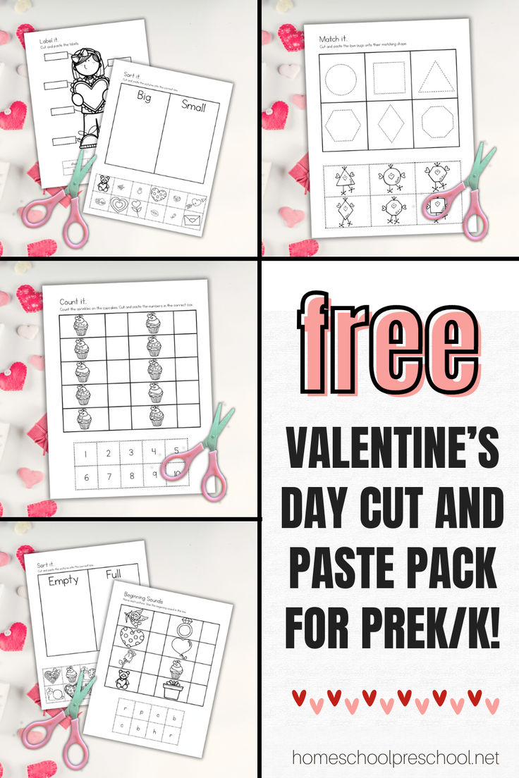 20 Cut And Paste Worksheets 3D