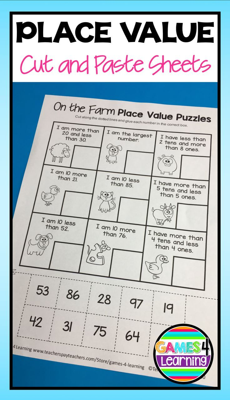 20 Cut And Paste Worksheets 3D