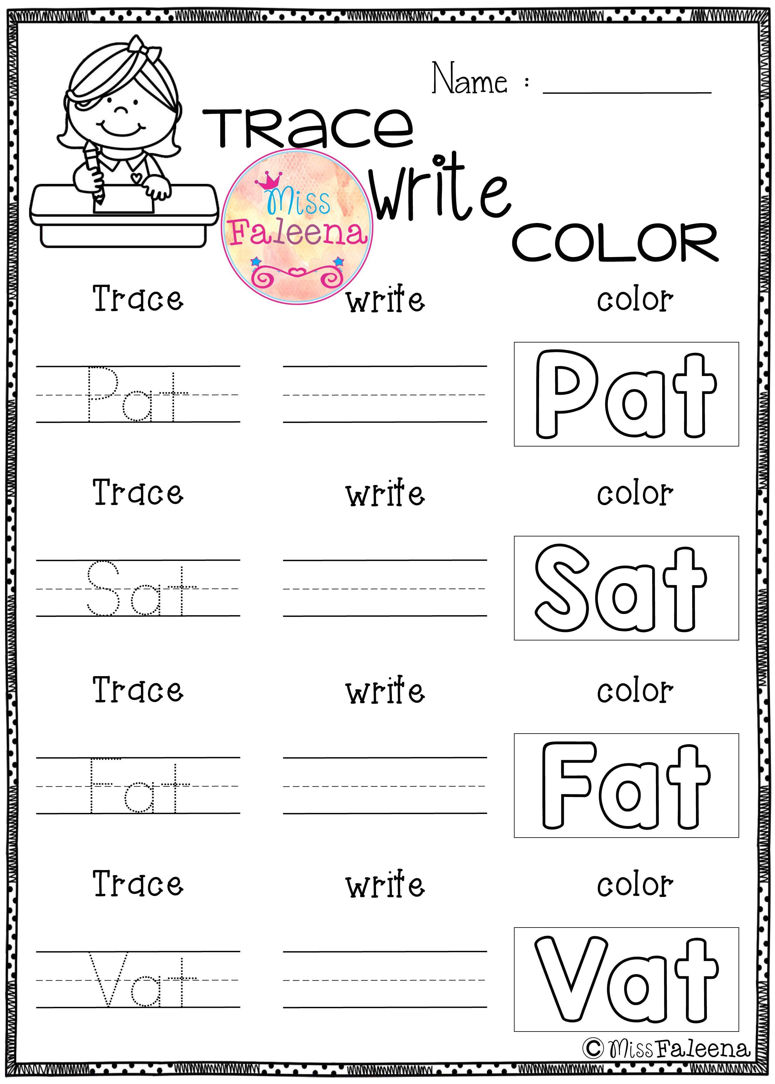 20 Cvc At Word Worksheets For Kindergarten 20 Cvc At Word Worksheets For Kindergarten