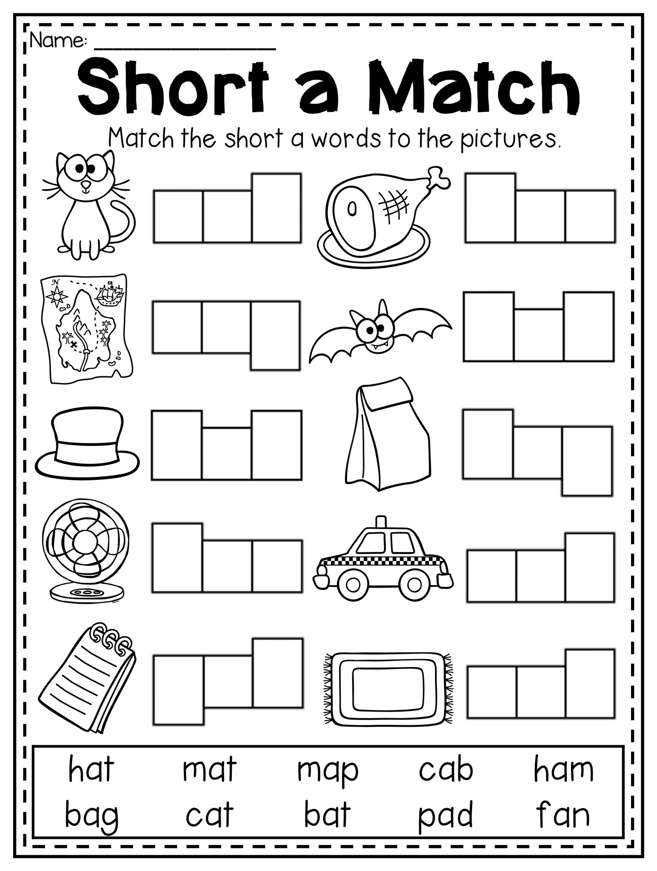 20 Cvc At Word Worksheets For Kindergarten