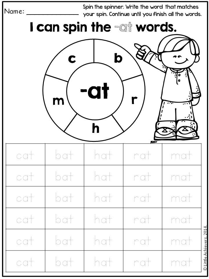 20 Cvc At Word Worksheets For Kindergarten