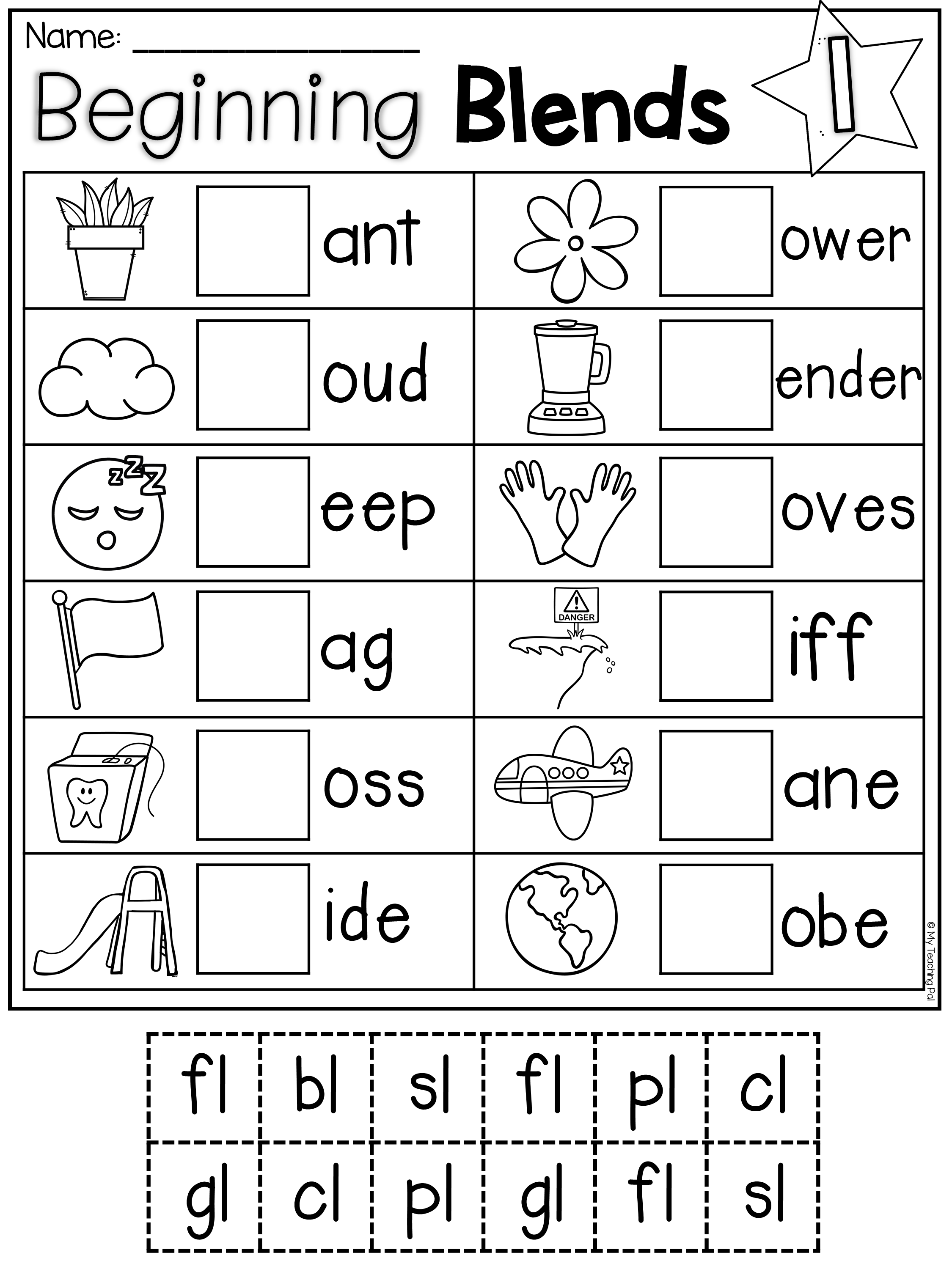 20 English Blends Worksheets For Kindergarten