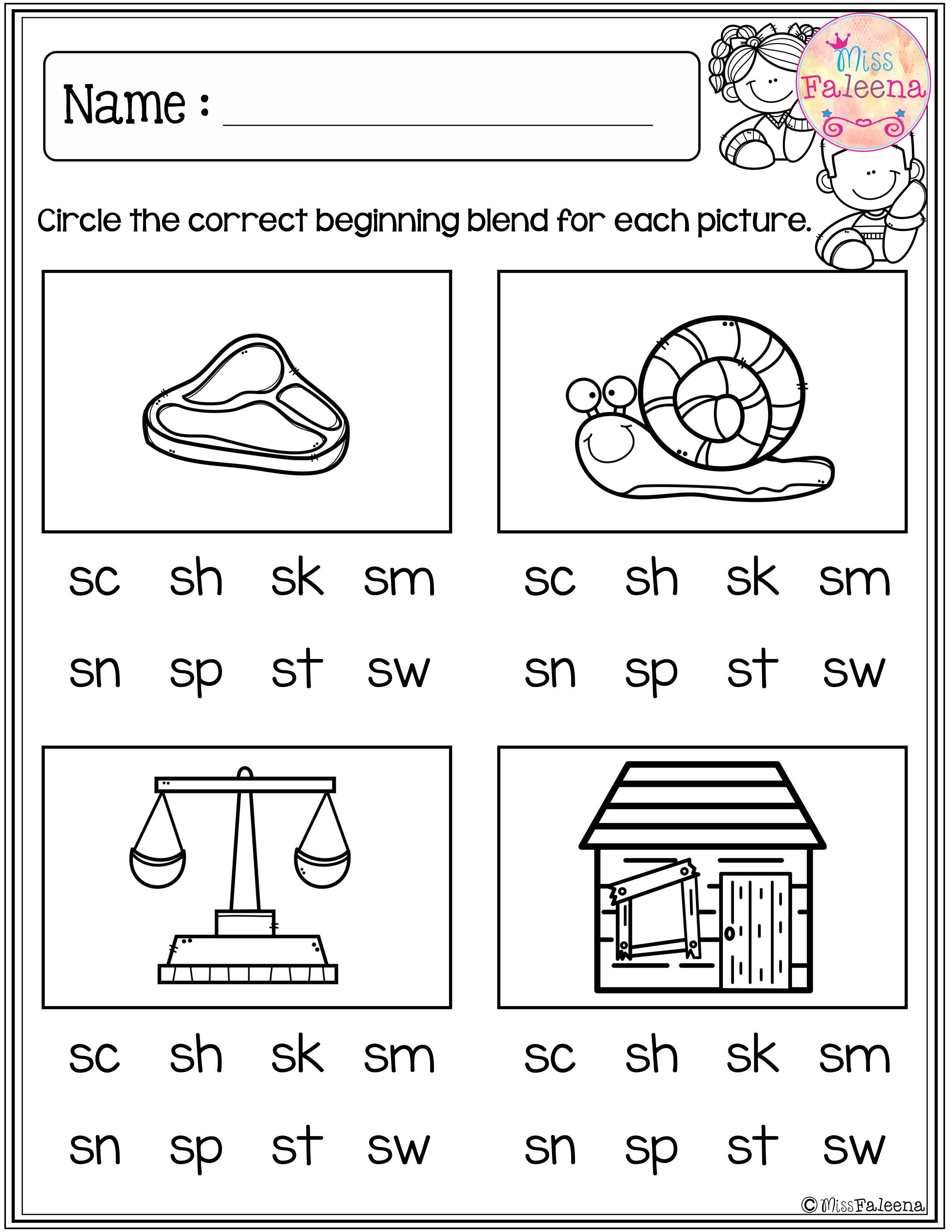 20 English Blends Worksheets For Kindergarten 20 English Blends Worksheets For Kindergarten