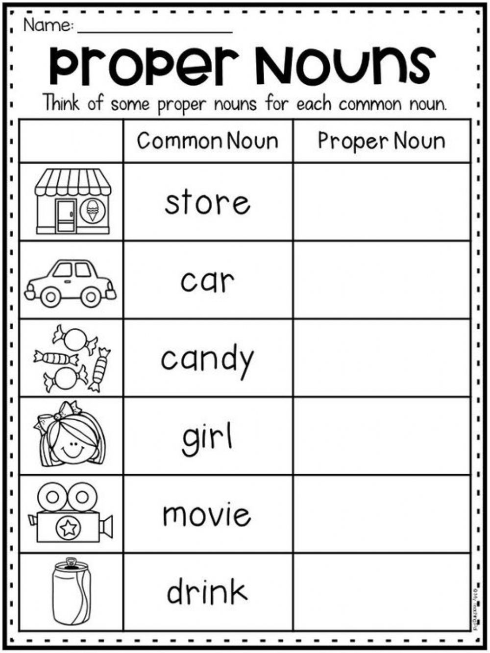 20 English Worksheets For Grade 1 Noun