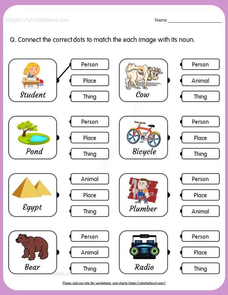 20 English Worksheets For Grade 1 Noun