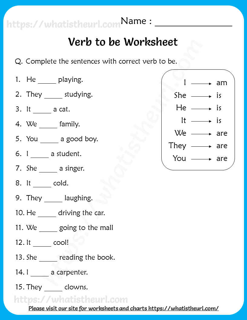 20 English Worksheets For Kindergarten Verbs