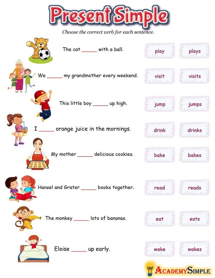 20 English Worksheets For Kindergarten Verbs