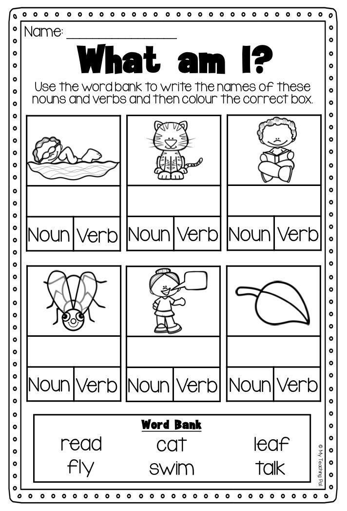 20 English Worksheets For Kindergarten Verbs