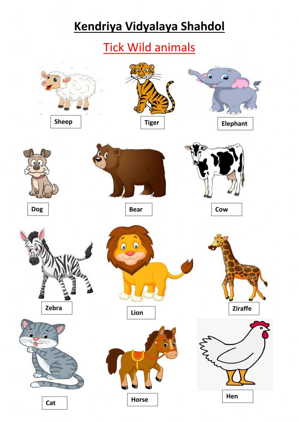 20 Evs Worksheets For Kindergarten On Animals