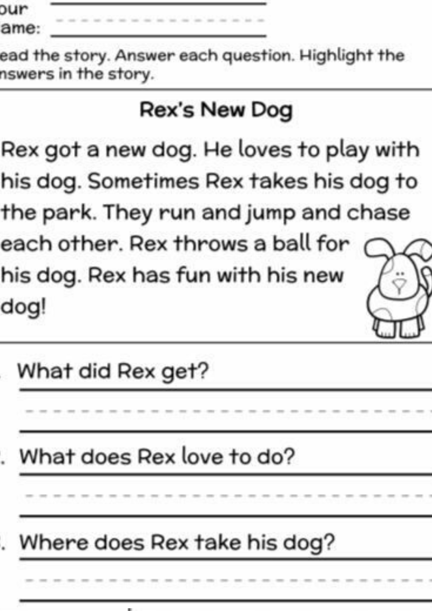 20 Free Reading Comprehension Worksheets 1St Grade