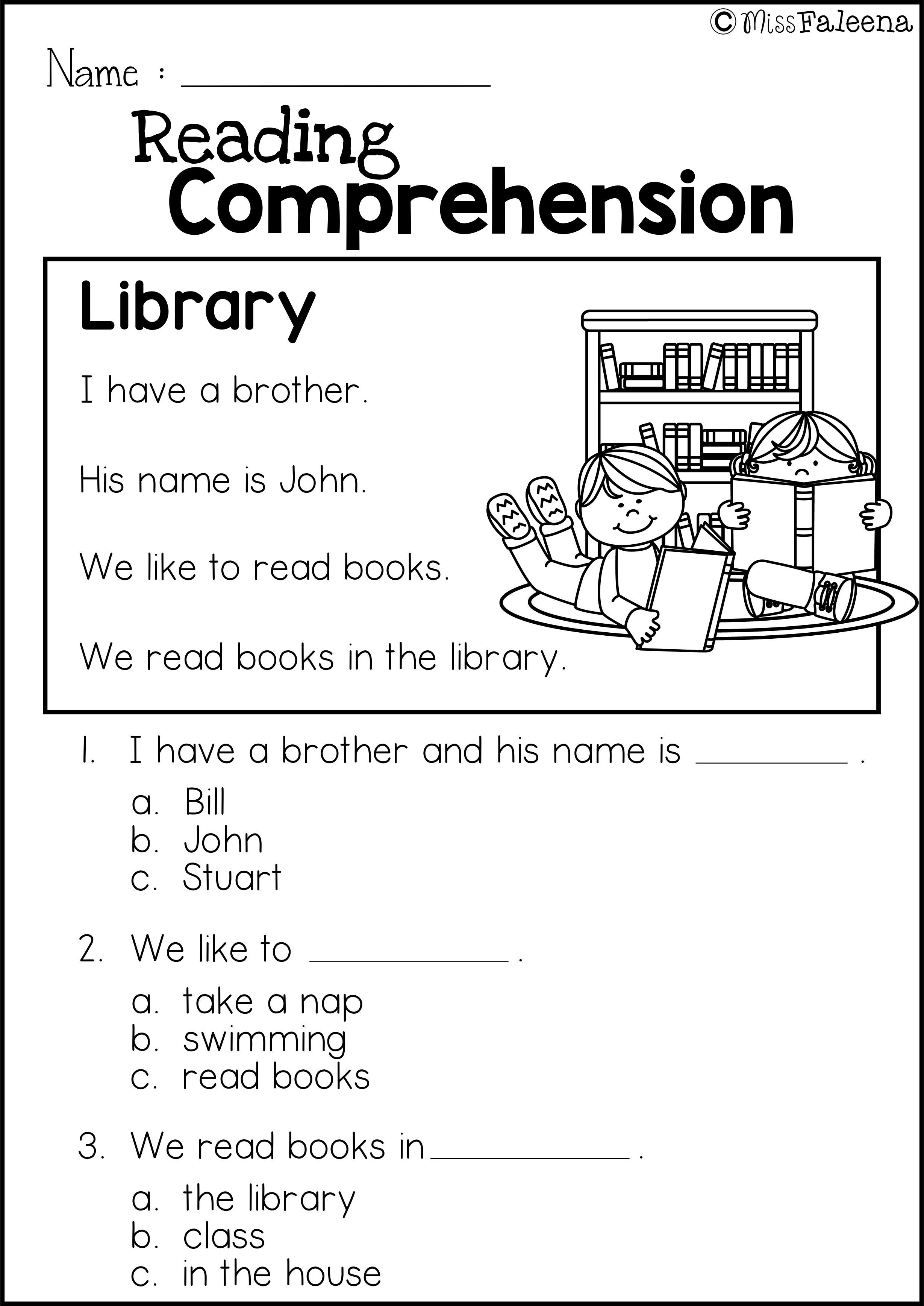 20 Free Reading Comprehension Worksheets 1St Grade