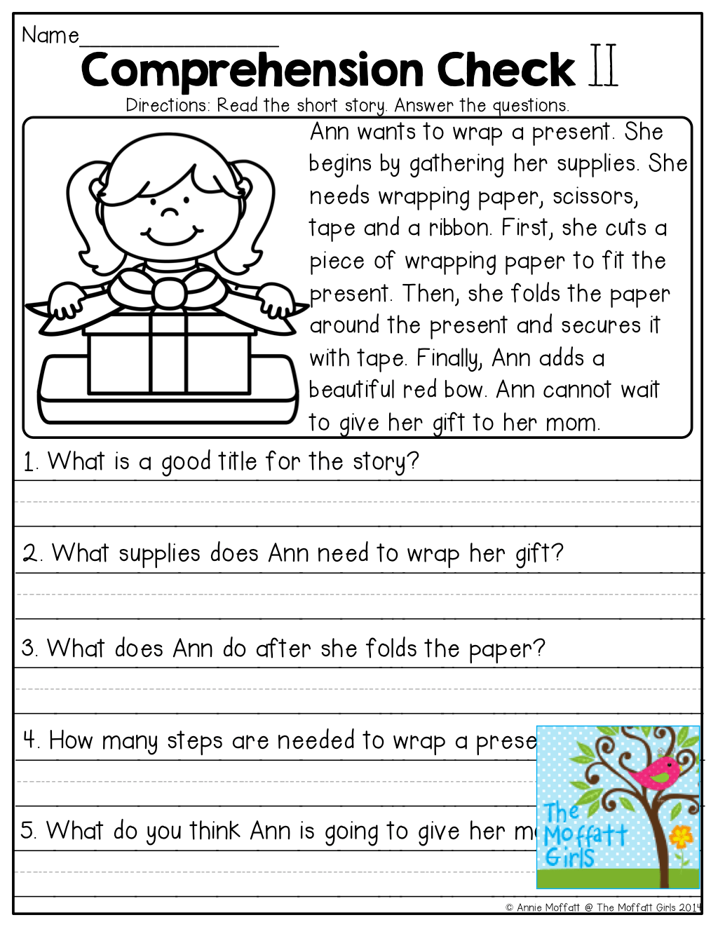 20 Free Reading Comprehension Worksheets 1St Grade