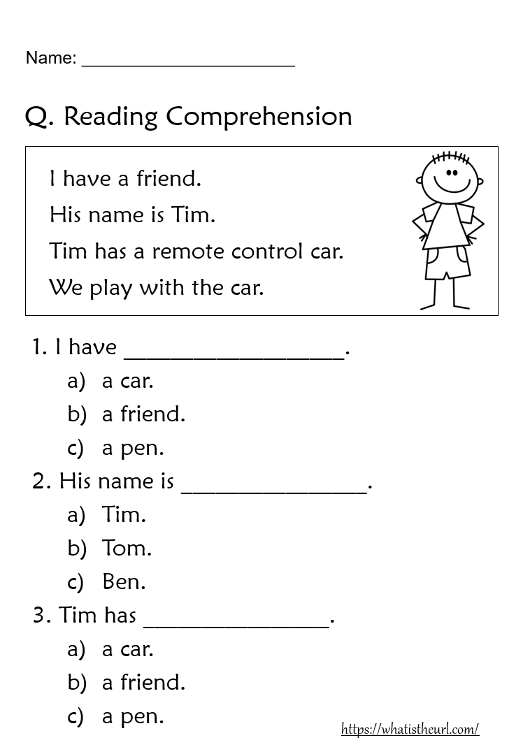 20 Free Reading Comprehension Worksheets 1St Grade