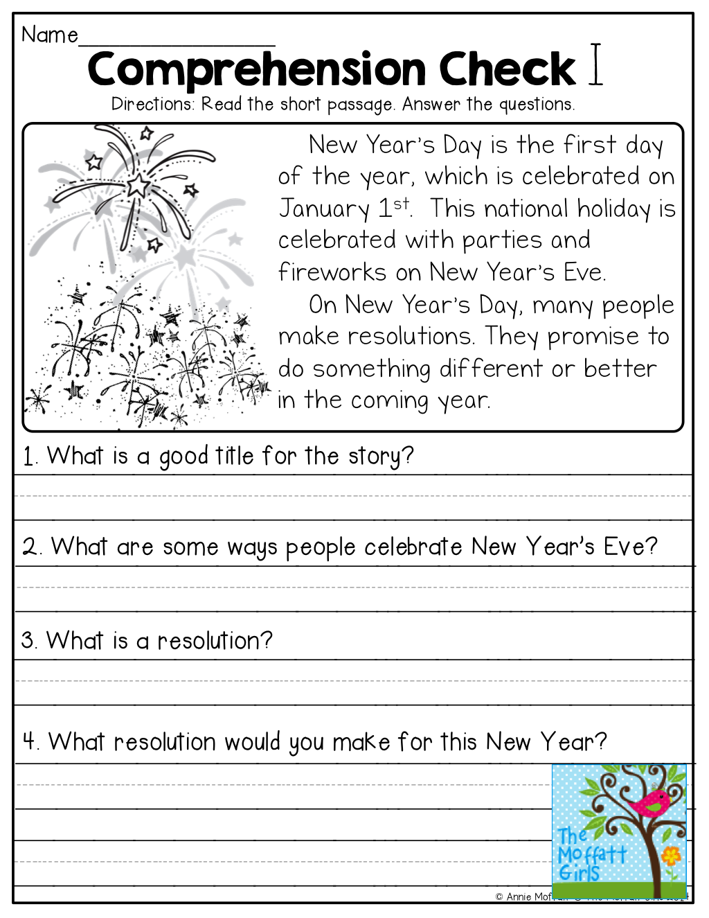 20 Free Reading Comprehension Worksheets 1St Grade