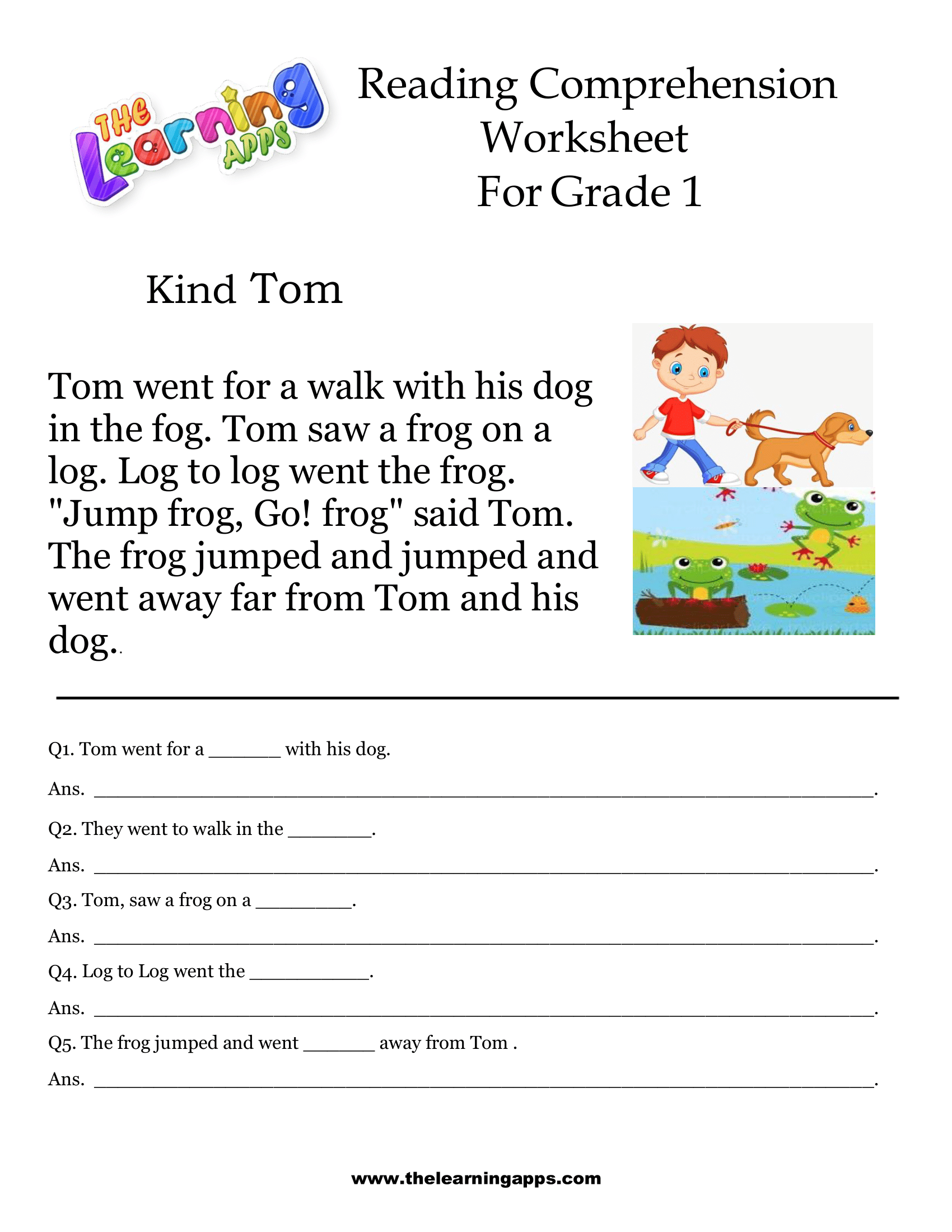 20 Free Reading Comprehension Worksheets 1St Grade