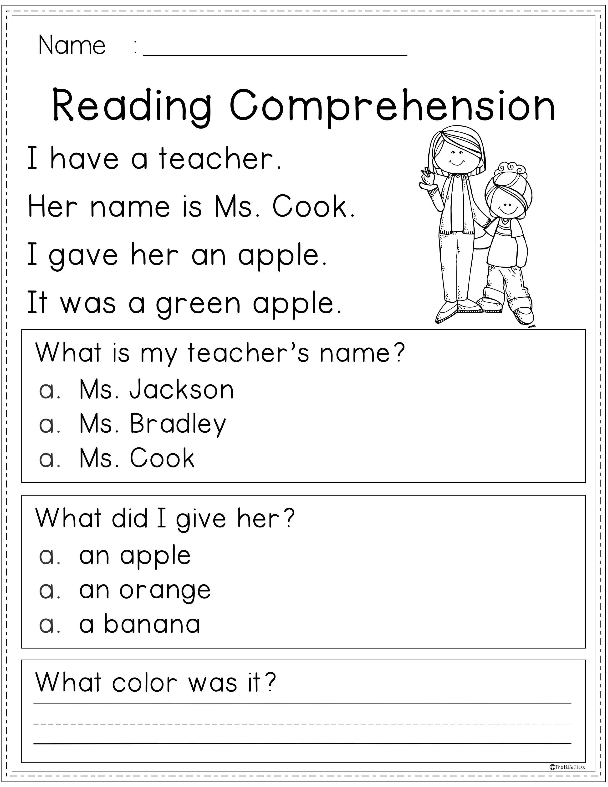 20 Free Reading Comprehension Worksheets 1St Grade