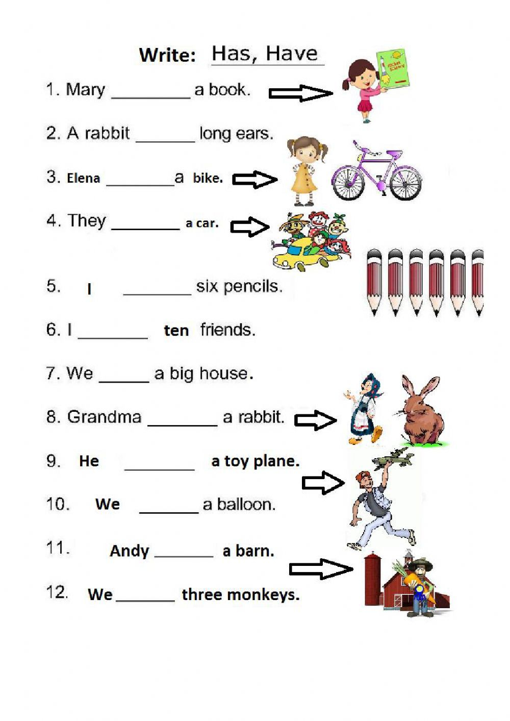 20 Grade 1 English Worksheets for Kids Grammar