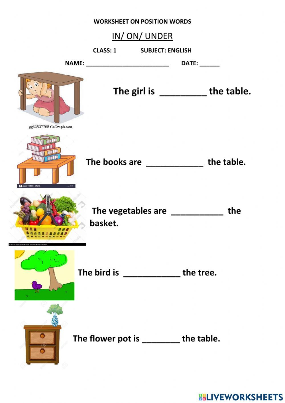 20 Grade 1 English Worksheets for Kids Grammar