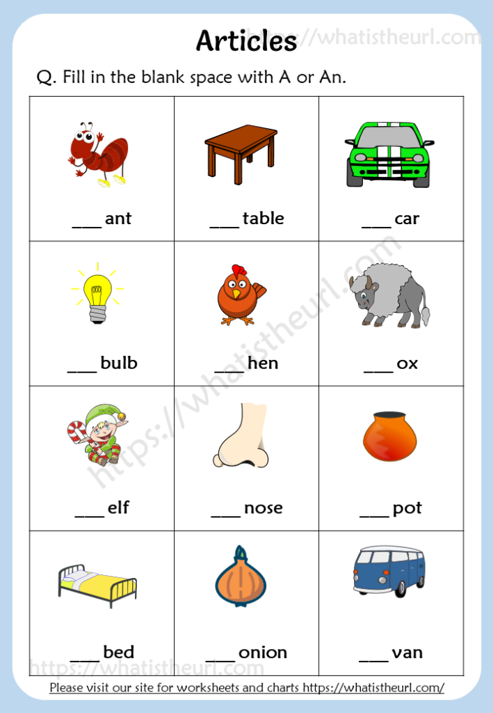 20 Grade 1 English Worksheets for Kids Grammar