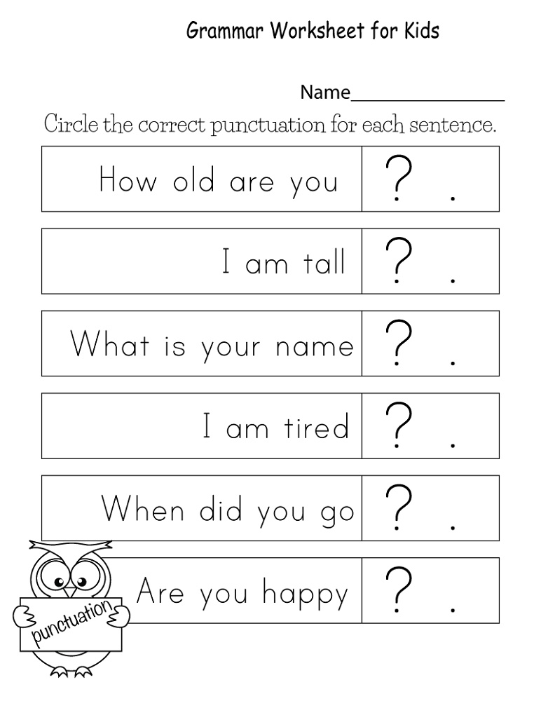 20 Grade 1 English Worksheets for Kids Grammar