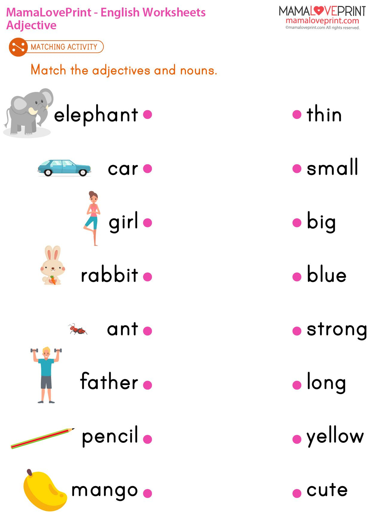 20 Grade 1 English Worksheets for Kids Grammar