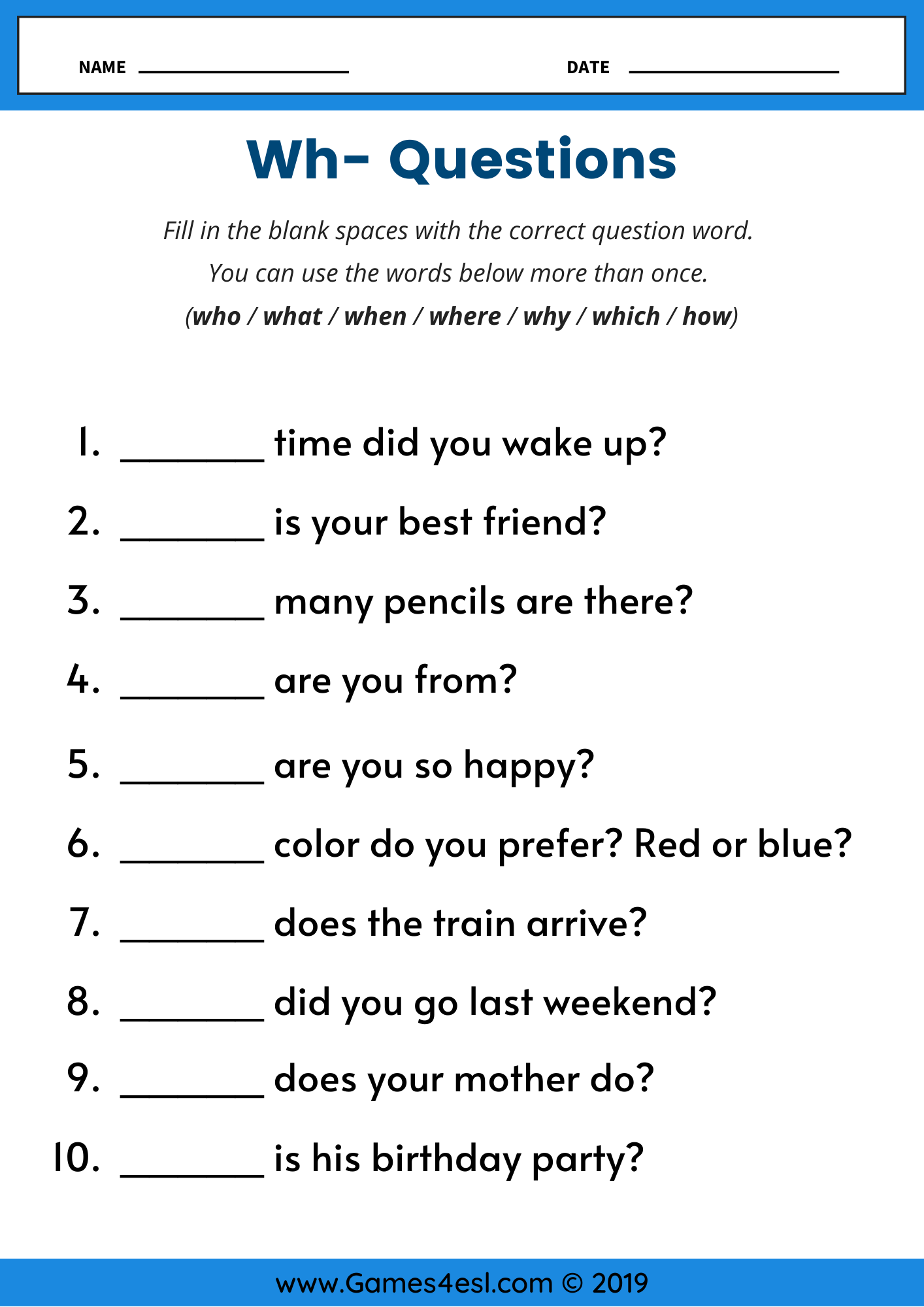 20 Grade 1 English Worksheets for Kids Grammar