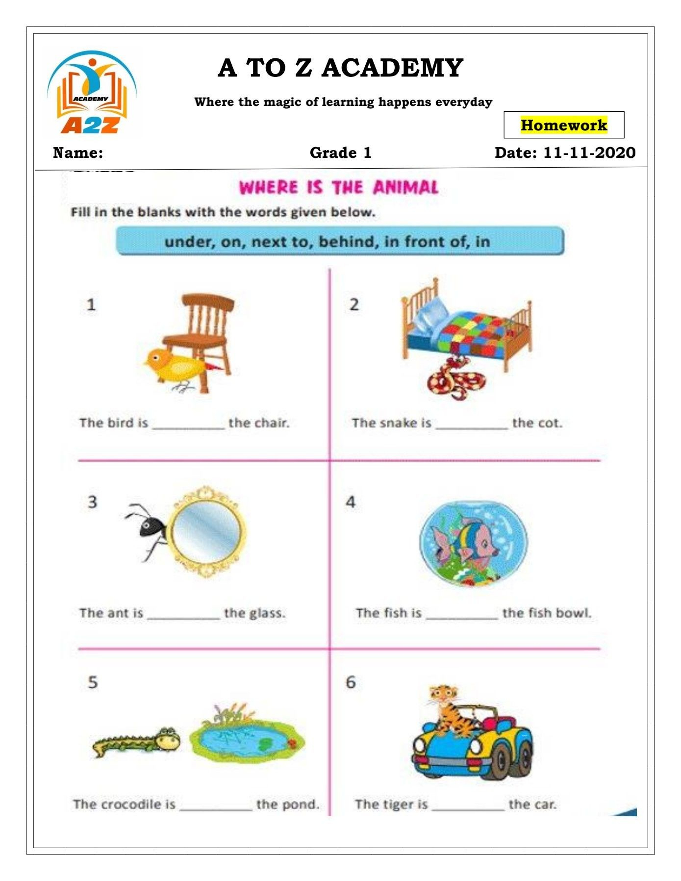 20 Grade 1 English Worksheets for Kids Grammar