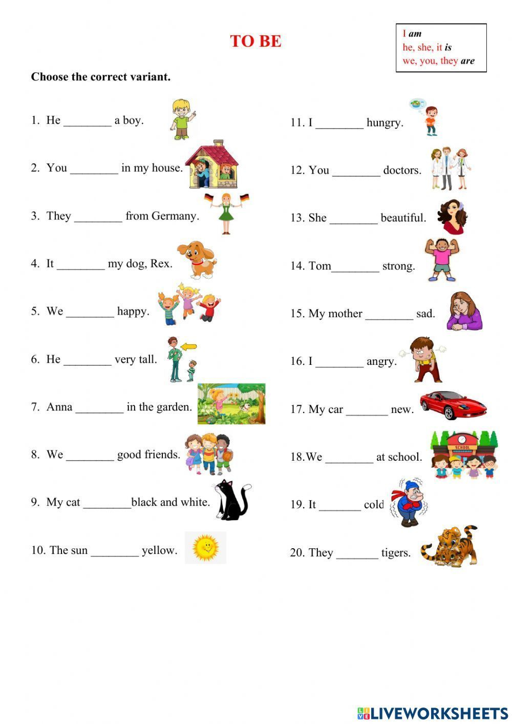 20 Grade 1 English Worksheets for Kids Grammar