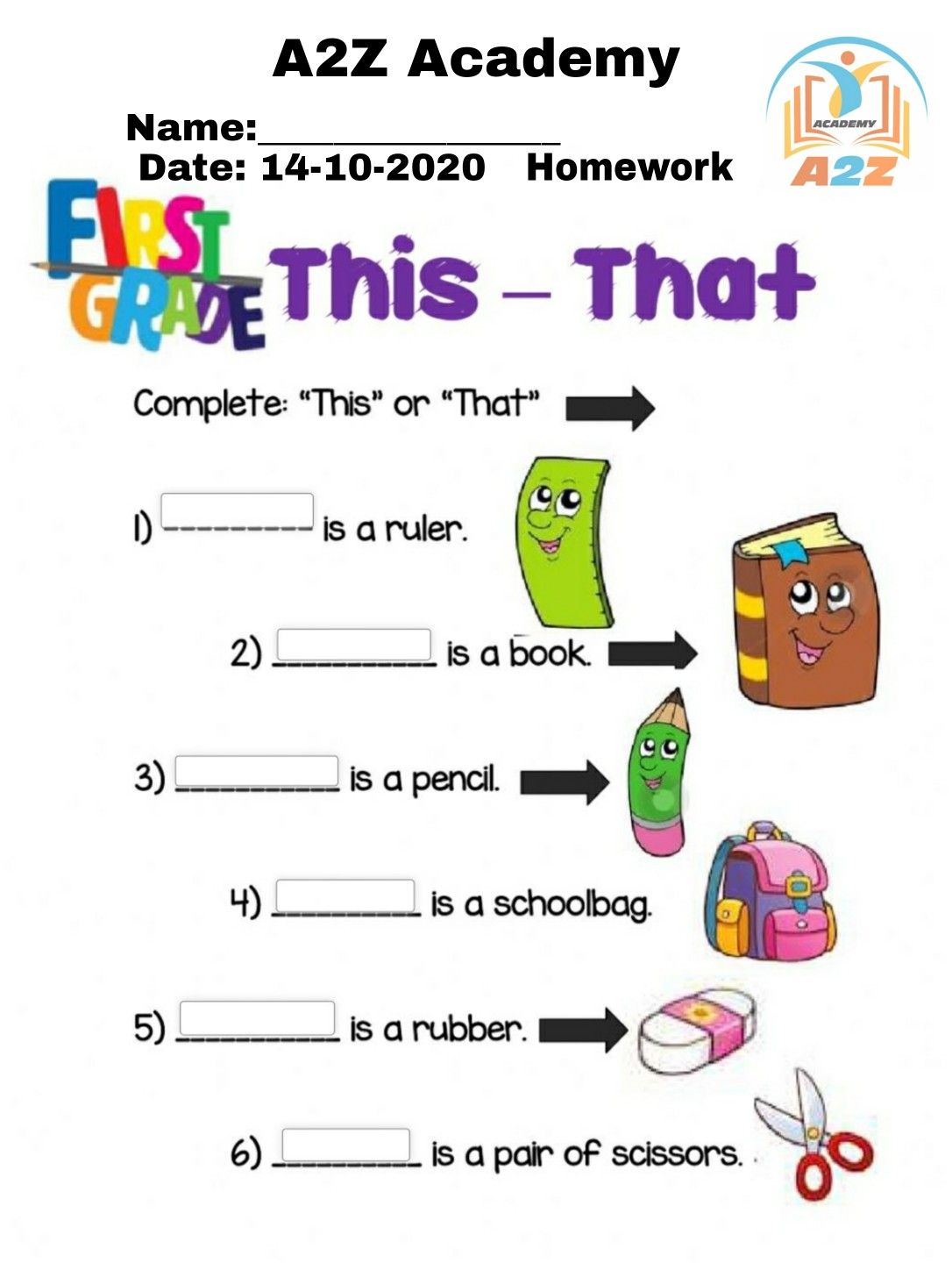 20 Grade 1 English Worksheets for Kids Grammar