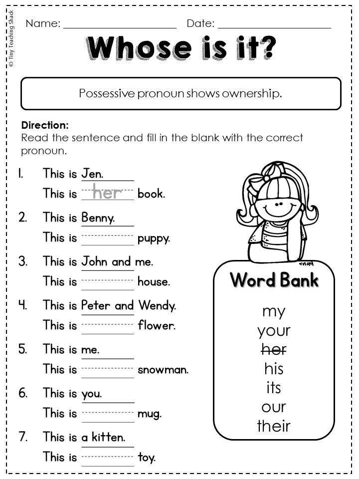 20 Grade 1 English Worksheets for Kids Grammar