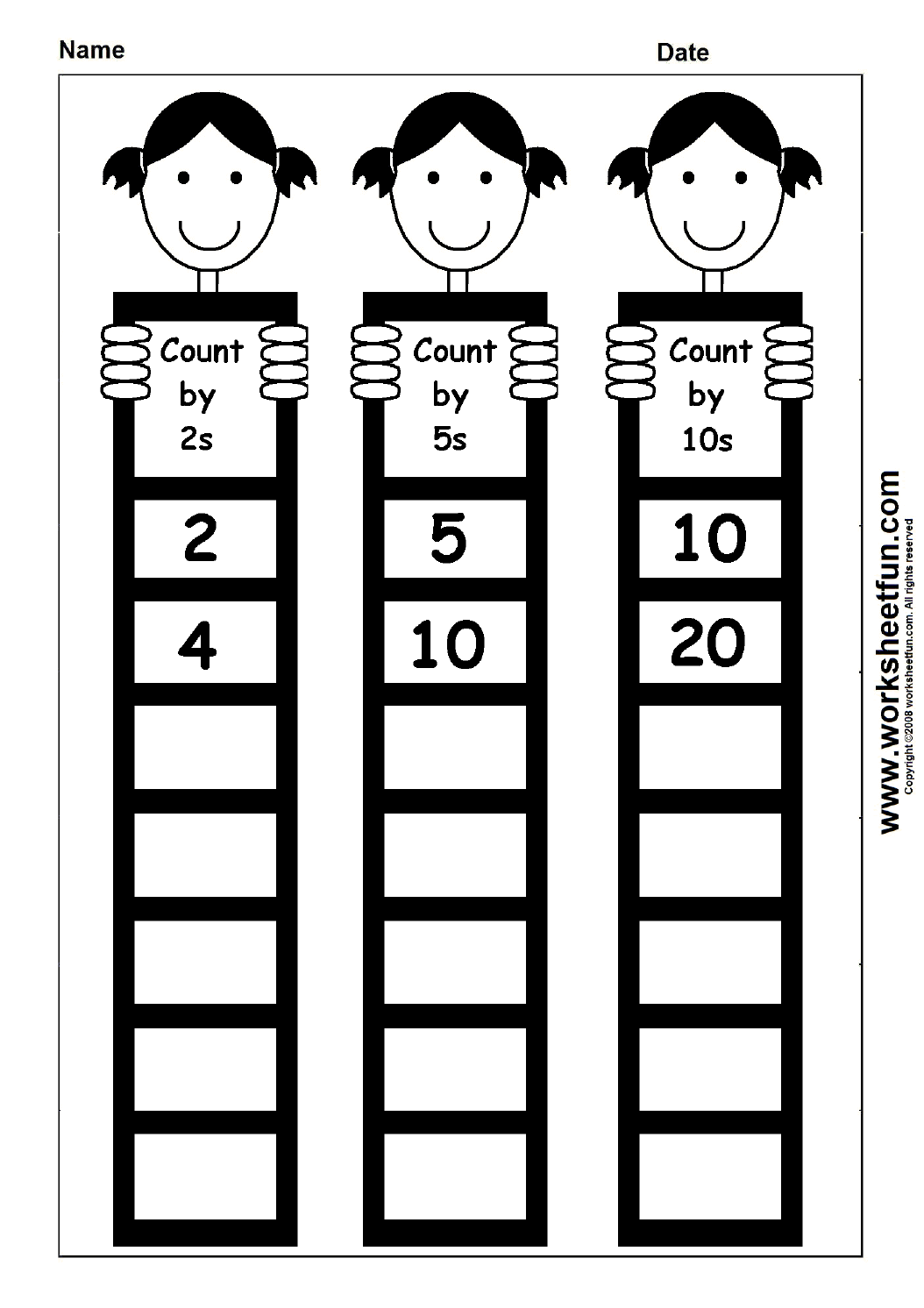 20 Grade 1 Math Worksheets Free Printable Skip Counting