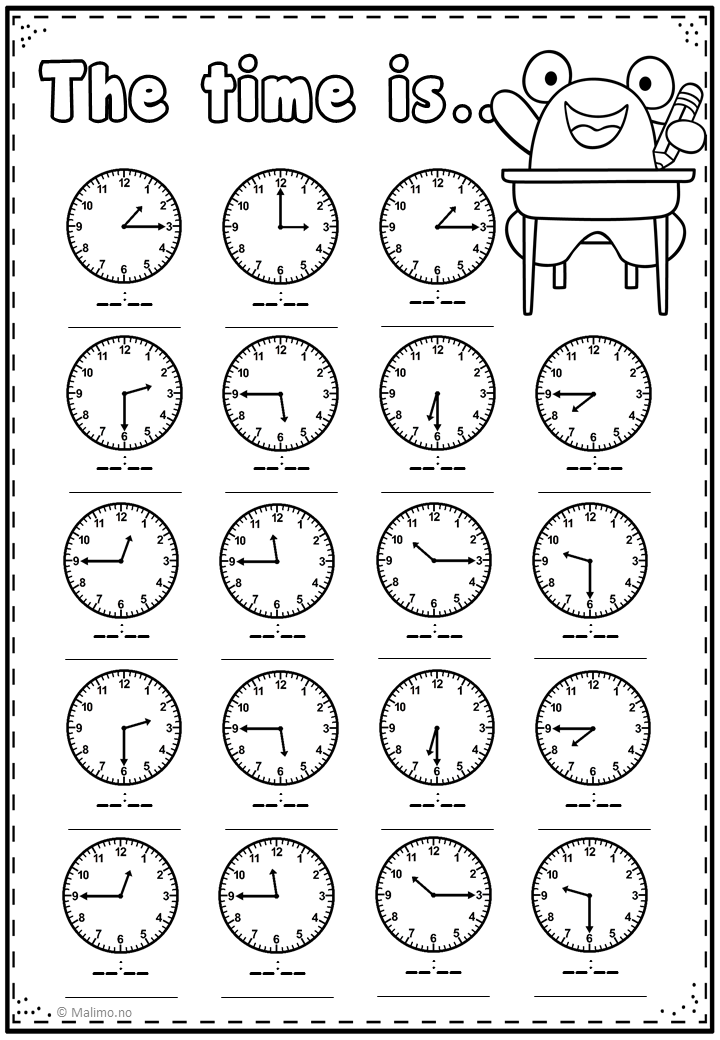 20 Grade 3 Math Worksheets Telling Time