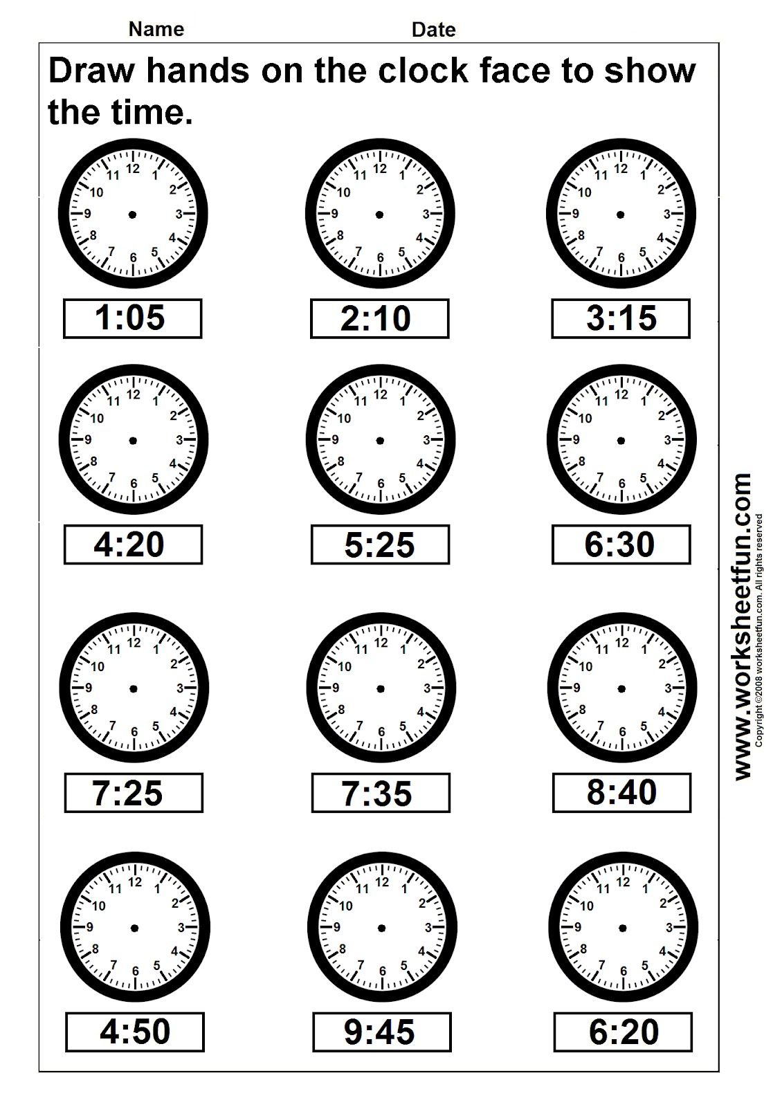 20 Grade 3 Math Worksheets Telling Time