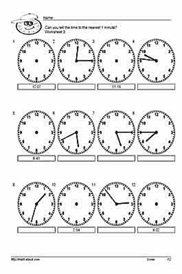 20 Grade 3 Math Worksheets Telling Time