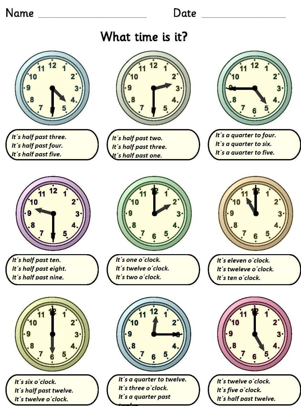 20 Grade 3 Math Worksheets Telling Time