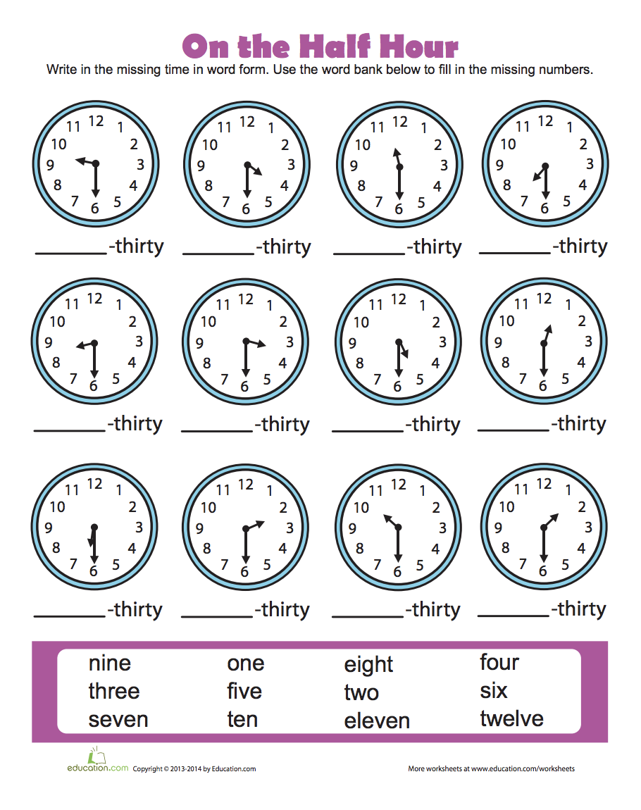 20 Grade 3 Math Worksheets Telling Time