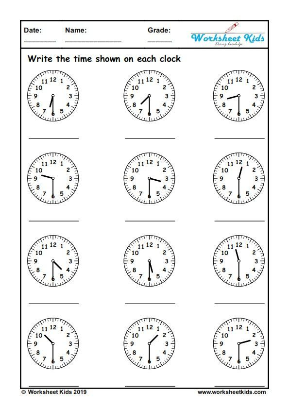 20 Grade 3 Math Worksheets Telling Time