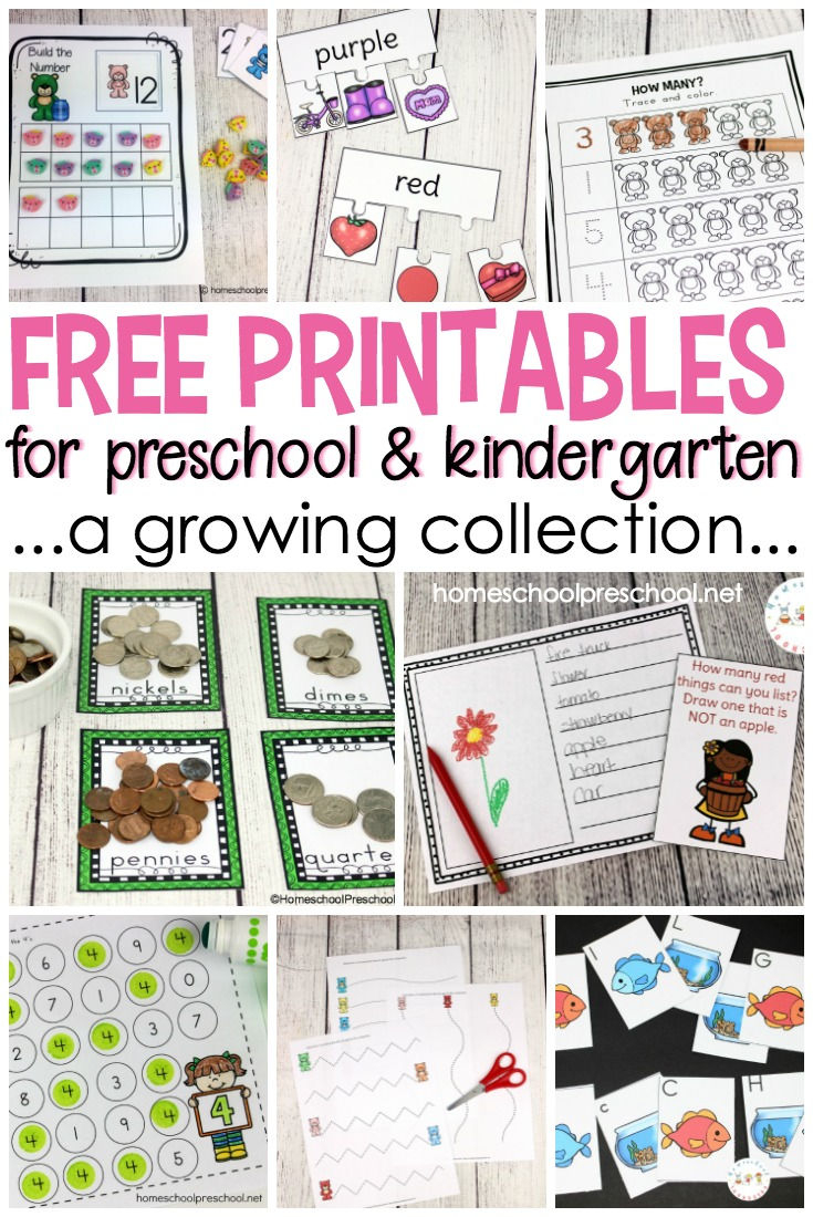 20 Homeschool Kindergarten Printables Free Worksheets