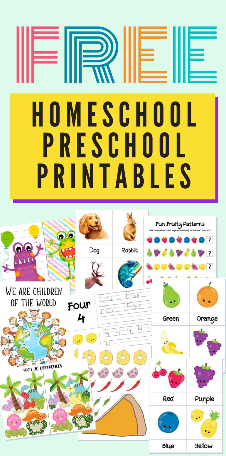 20 Homeschool Kindergarten Printables Free Worksheets