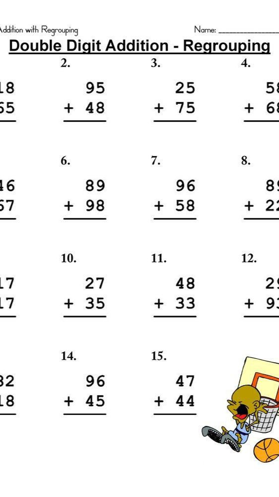 20 Horizontal Addition Worksheets Grade 2